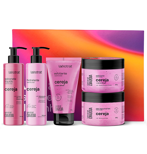 Kit Banho Dia A Dia C/5 Sab/Hidr/Sais/2Esf Cereja Labotrat
