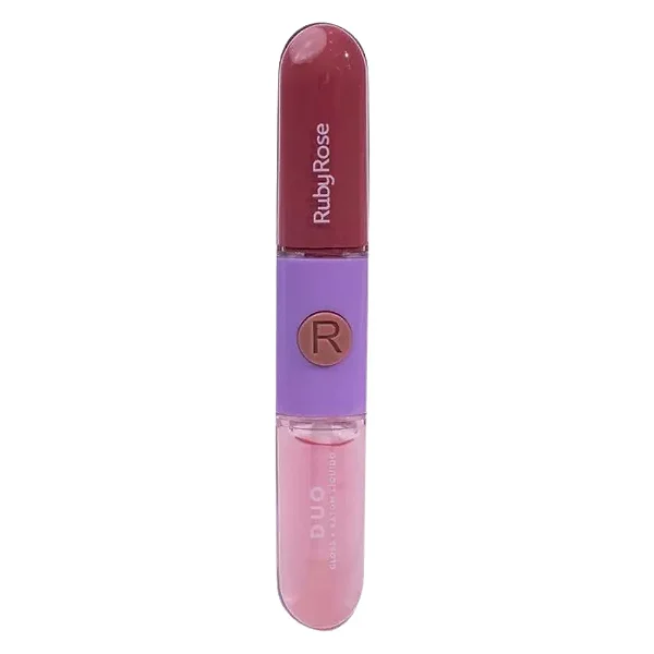 Batom Gloss Liquido Duo  LD04 REF. HBF5694 Ruby Rose