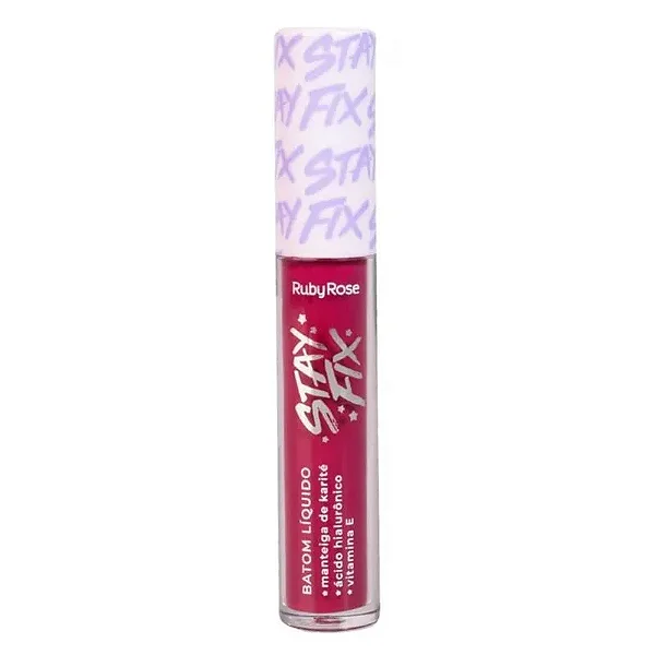 Batom Liquido Stay Fix Adhara 3,2ML REF.HB-569 Ruby Rose