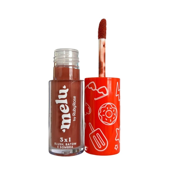 Blush Batom Sombra 3X1 Sweetheart Melu REF. RR11003 Ruby Rose