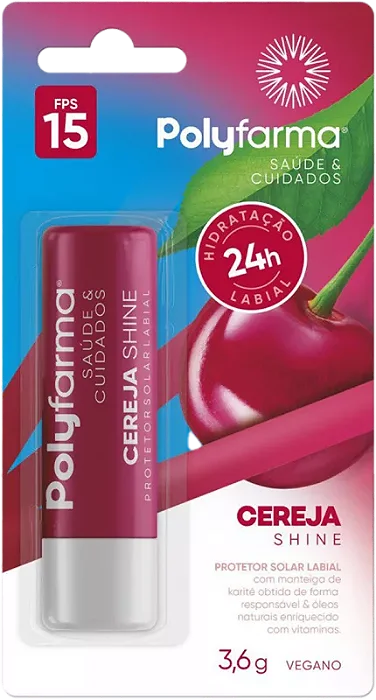 Protetor Labial Cereja F15 3,6G Polyfarma