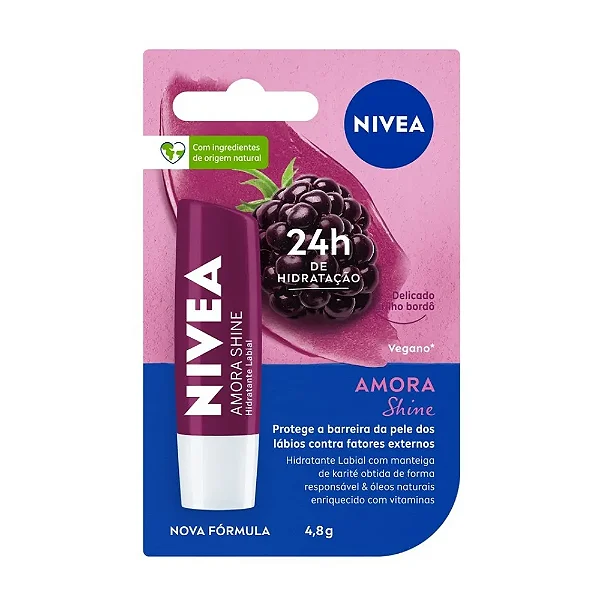 Protetor Labial Amora Shine 4,8G Nivea