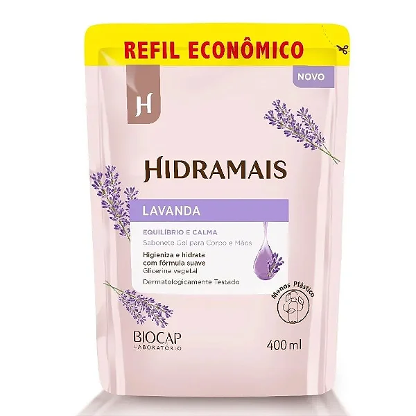 Sabonete Liquido Refil Lavanda 400ML Hidramais