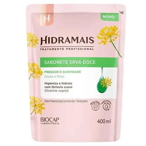 Sabonete Liquido Refil Erva Doce 400ML Hidramais