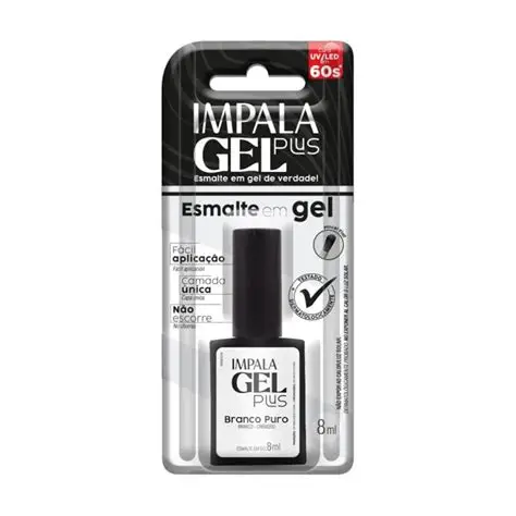 Esmalte Gel Plus Branco Puro 8ML Impala