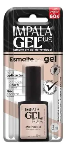 Esmalte Gel Plus Motivada Bege Claro 8ML Impala