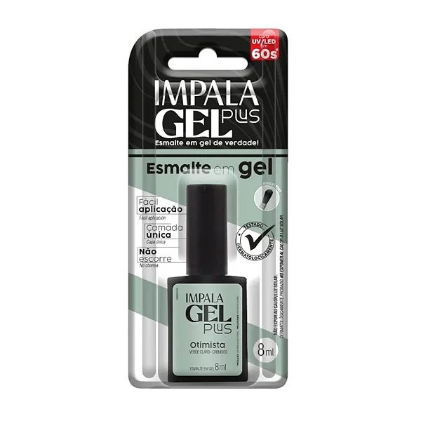 Esmalte Gel Plus Otimista Verde Claro 8ML Impala