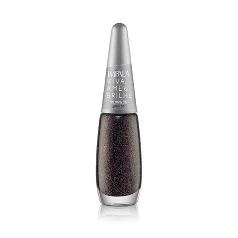 Esmalte Glitter Vive Ame E Brilhe Na Mira 3D 7,5ML Impala