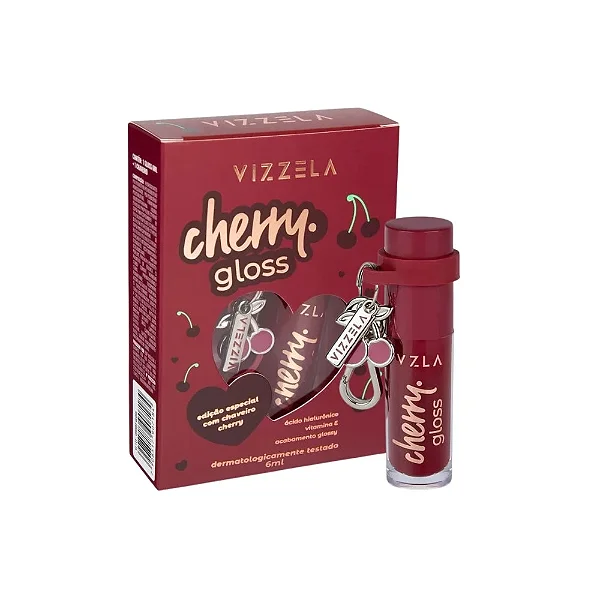 Gloss Cherry Com Chaveiro Vizzela