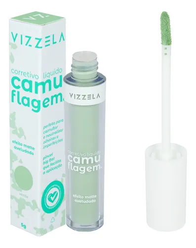 Corretivo Camuflagem Verde Vizzela