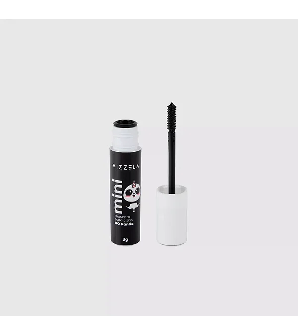 Máscara Cílios Mini No Panda Preta Vizzela