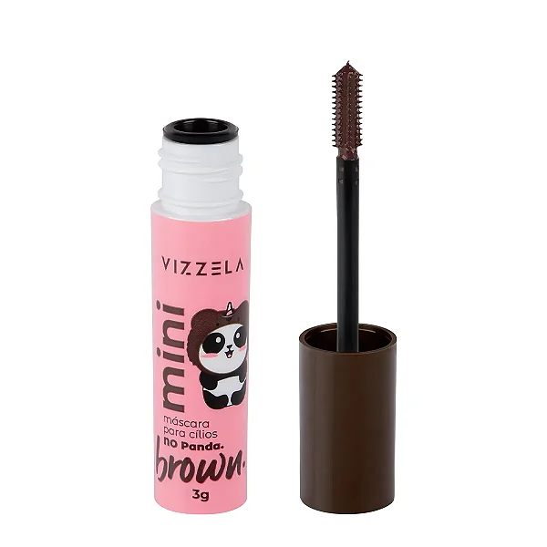 Máscara De Cílios Mini No Panda Brown Vizzela