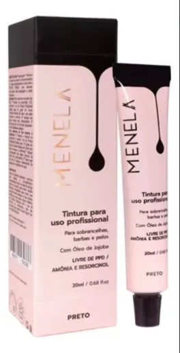 Tintura Para Sobrancelhas Preto 20ML Menela