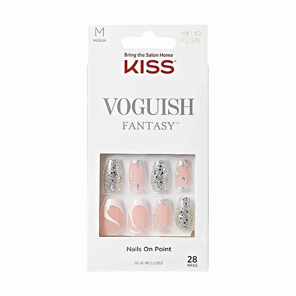 Unhas Voguish Fantasy Nails Celebration REF. FV300 Kiss New York