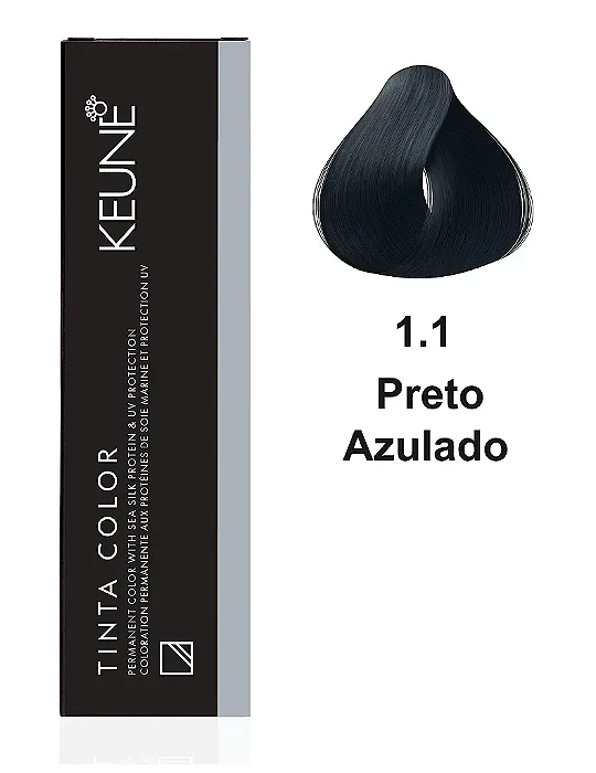 Coloração Color 1.1 Preto Azulado 60ML Keune