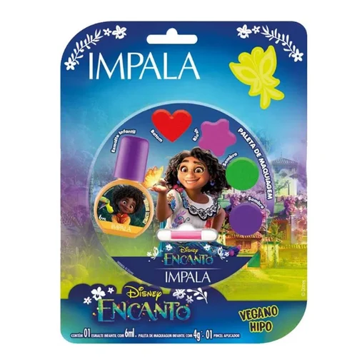 Kit Maquiagem Disney Encanto Paleta+Esmalte 6ML Impala