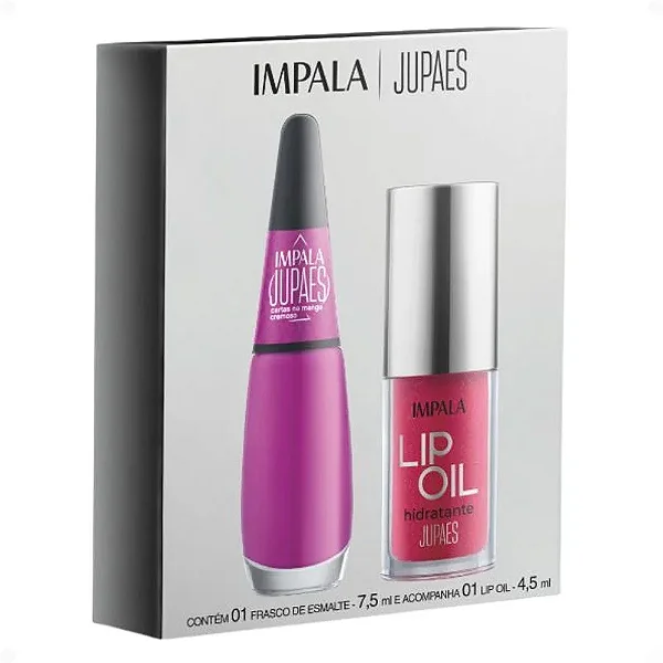 Kit 1.4 Ju Paes Virando o Jogo Lip Oil+Esmalte Cartas na Manga Impala