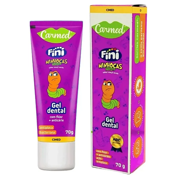 Creme Dental Com Fluor Fini Minhocas 70G Carmed