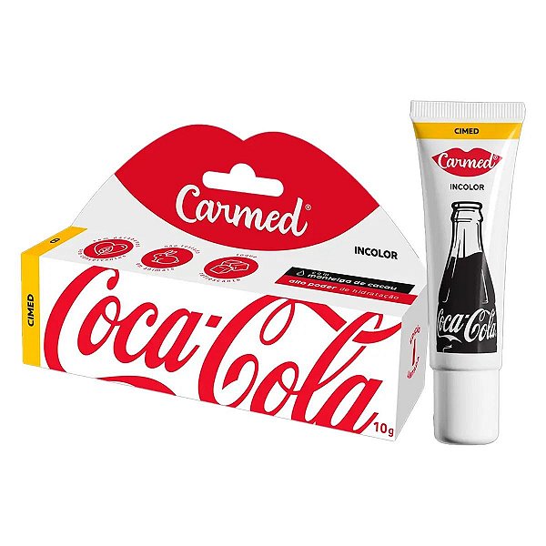 Hidratante Labial Coca-Cola Incolor 10G Carmed