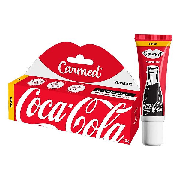 Hidratante Labial Coca-Cola Vermelho 10G Carmed