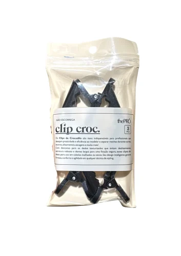 Clips Crocodilo Preto REF. 24084 Thepro