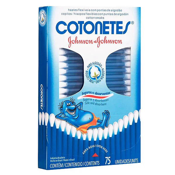 Hastes Flexiveis Cotonetes com 75 Unidades Johnson's