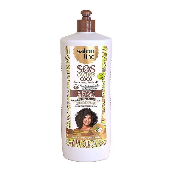 Ativador de Cachos SOS Cachos Coco Tratamento Profundo Salon Line 1L