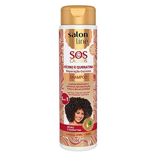 Shampoo SOS Cachos Ricino e queratina 300ml