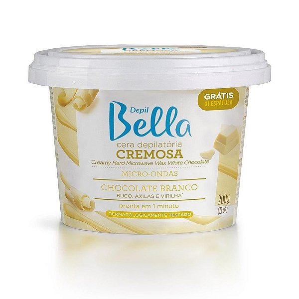 Cera Depilação Micro Ondas Chocolate Branco 100G Depil Bella