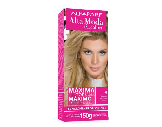 Tintura para Cabelo Alta Moda E Colore 8 60G