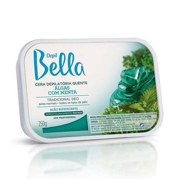 Cera Depil Bella Depilação Algas com menta 250G Depil Bella