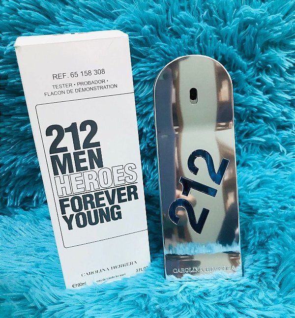 TESTER Perfume Carolina Herrera 212 Heroes Forever Young Masculino EDT 90ml