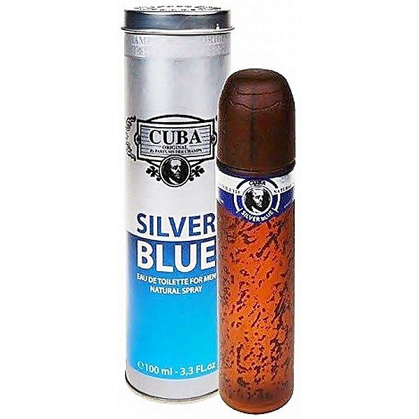 Perfume Cuba Silver Blue Masculino EDT 100ML