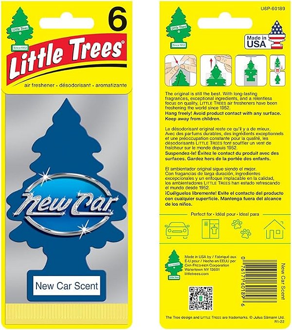 Little Trees New Car (Aroma de carro novo) - Com 6 unidades