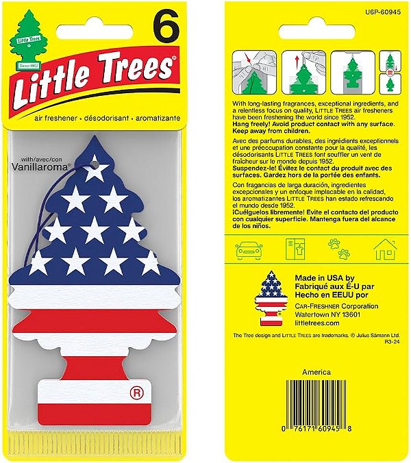 Little Trees Vanilla Pride (Aroma de Baunilha) - Com 6 unidades