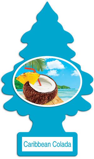 Little Trees Aroma Caribbean Colada (Cheiro de Pina Colada do Caribe), Ideal Para Seu Carro e Ambientes