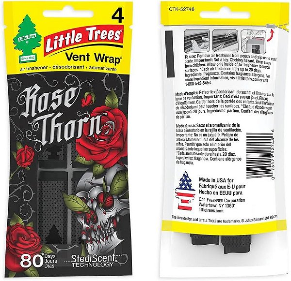 Little Trees Aromatizantes Vent Wrap Rose Thorn