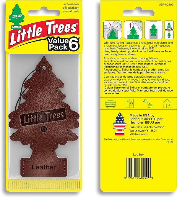 Little Trees Leather 6 Unidades Aromatizante