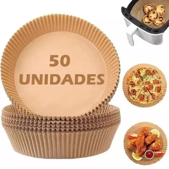 Forro de Papel para Air Fryer - 50 Unidades