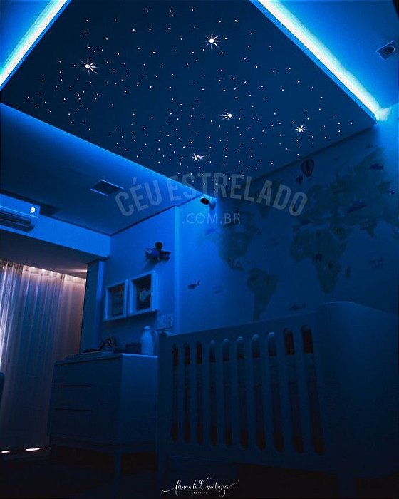 Céu Estrelado Kit Original RGBW MIX Iluminação Led Fibra Ótica 500 Estrelas