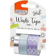 Fita Adesiva C/3 3m Washi Tape Shine Lilas - Brw
