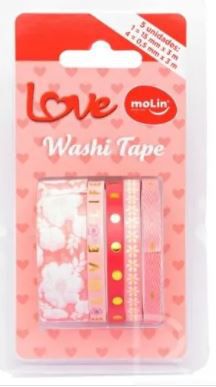 Washi Tape C/5 Love Sortido - Molin