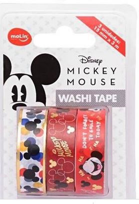 Fita Washi Tape 15mmx3m C/3 Mickey - Molin