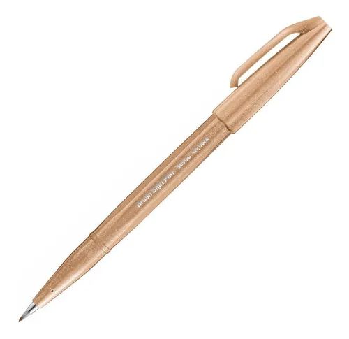 Brush Pen Sign Marrom Claro - Pentel
