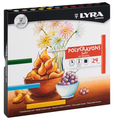 Giz Lyra Polycrayon Pastel Seco 24 Cores - Canson