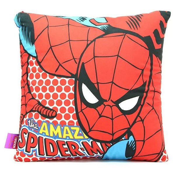 Almofada 40x40cm Fibra Veludo Spider Man Pop- Zona
