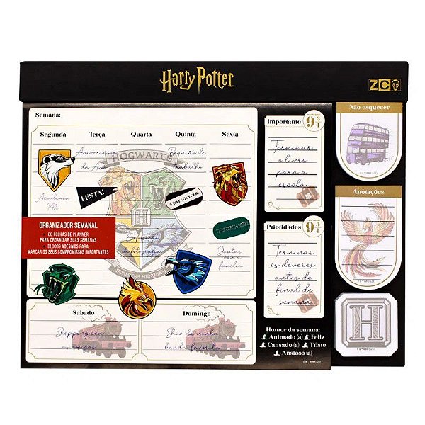 Planner C/notas 30x24cm Harry Potter - Zona