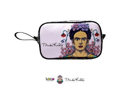 Necessaire Vivo Estampa Frida Kahlo Lilas - Logo