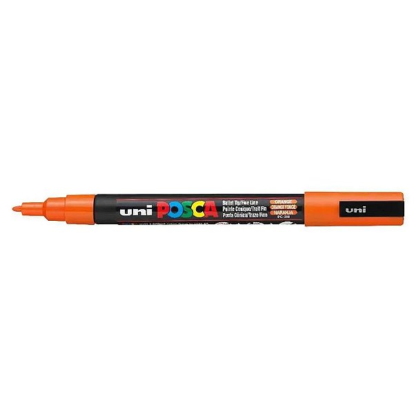 Caneta Bulled Shaped Posca 3m Laranja - Uni