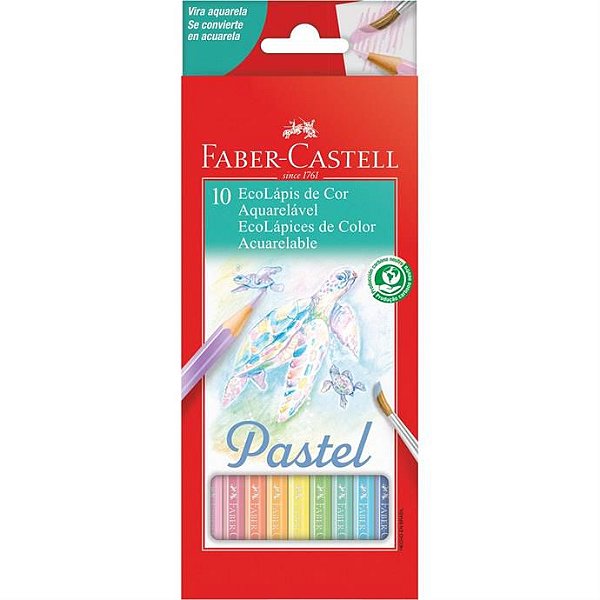 Ecolapis Cor C/10 Pastel Aquarelavel - Faber